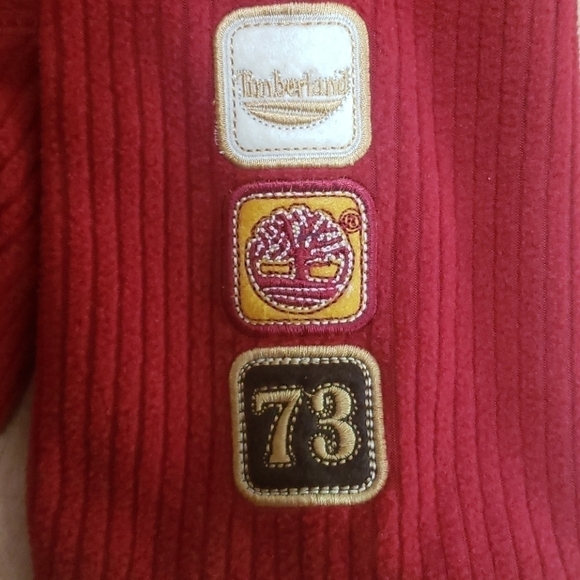 𝅺TIMBERLAND Fleece Full Zip Logo Fall Outdoor Preppy Sweater - Boy's - Picture 6 of 6